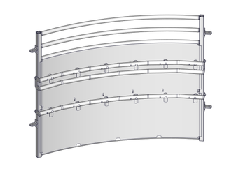 Materiels - Accessoires 100Kg-200Kg - BARRIERE -A1- CINTREE DE CORRAL ANTI-HORAIRE COMPLETE V2