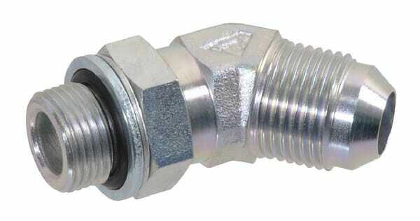 Pièces agricoles - Hydraulique - Coude 45° JIC9/16-BSPT1/2