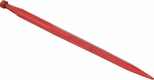 Dent de chargeur, droite, section carrée 45x980mm, extrémité pointue avec écrou M28x1.5mm, rouge, gopart