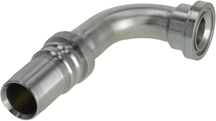 Pièces agricoles - Hydraulique - Raccord à sertir 4SH-DN40 avec flasque ø54,0 mm 90°