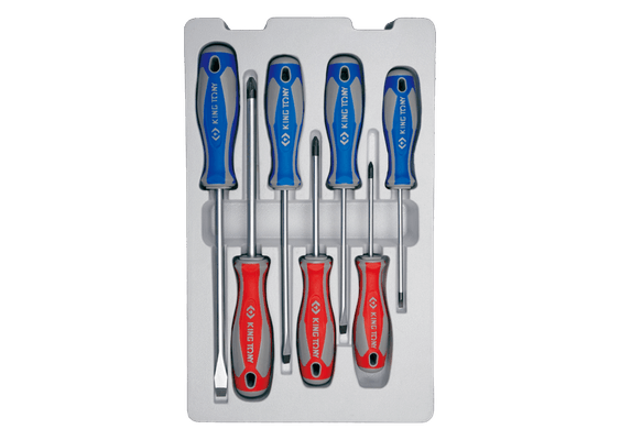 Outils - Outils divers - Jeu de 7 tournevis Pozidriv (3) et à fentes (4)