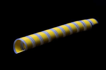 Pièces agricoles - Hydraulique - Tuyau en spirale 63 (55-67 mm) / 25 m - Jaune avec bords lumineux