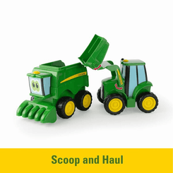 Loisirs - Jouets - Tracteur Johnny et moissonneuse-batteuse Corey