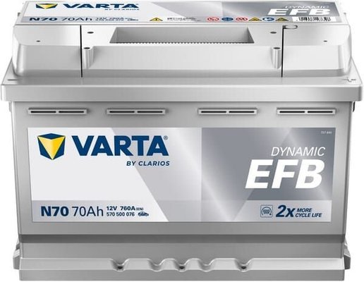 Pièces agricoles - Eclairage - Battery 12V 70Ah 760A N70 VARTA Dynamic EFB