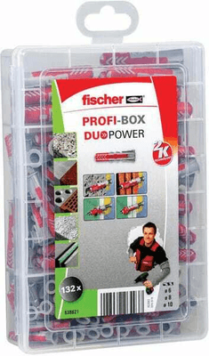 Pièces agricoles - Fasteners - PROFI-BOX Chevilles tous matériaux DuoPower / Boite de 132