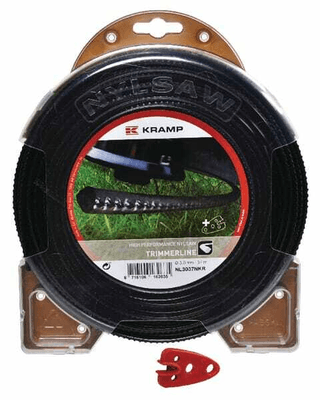 Pièces agricoles - Jardin et forêt pièce adaptable - Fil de coupe Ø 3mm 37m carré noir Kramp