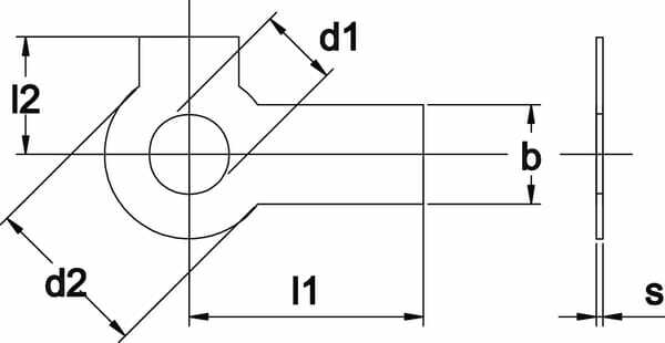 Pièces agricoles - Fasteners - Circlip 2x rondelle frein M24