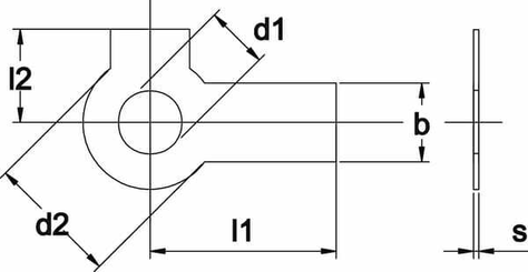 Pièces agricoles - Fasteners - Circlip 2x rondelle frein M24