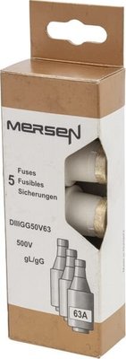 Pièces agricoles - Electricité - Fusible 500V 63A longueur 50mm