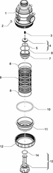 Pièces agricoles - Pièce Pulvérisateur - Filtre aspiration 50ma. 1 1/2"