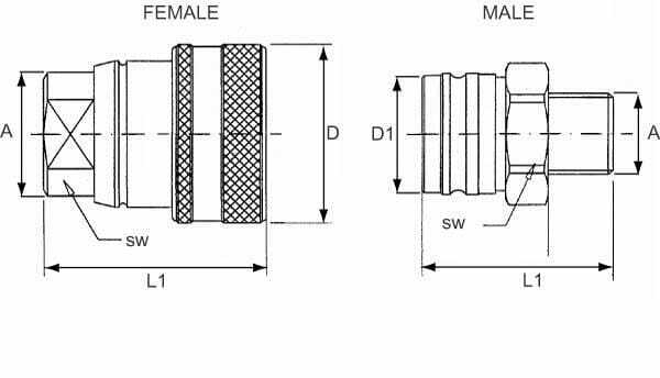 Pièces agricoles - Hydraulique - Valve de freinage fem M18x150