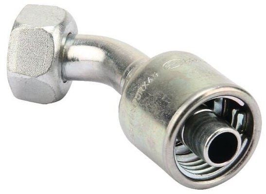 Pièces agricoles - Hydraulique - Racc. à sertir DN32-1"1/4 BSP 45°