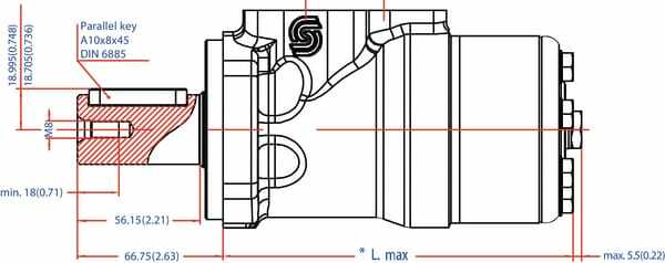 Pièces agricoles - Hydraulique - Moteur Orbit Cardan Ø32- 4-L-L