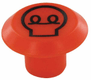 Symbole, démarrage, rond, orange