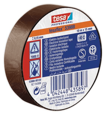 Chimie - Chimie divers - Ruban isolant, marron, 20m x 19mm TesaFLEX®