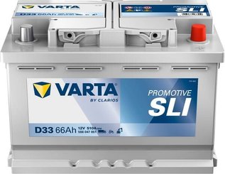 Pièces agricoles - Eclairage - Battery 12V 66Ah 510A D33 VARTA Promotive SLI