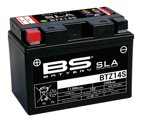 Pièces Quad & Motos - Electrique - Batterie BS BATTERY SLA sans entretien activé usine - BTZ14S