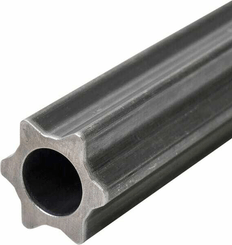 Pièces agricoles - Transmission - Tube profilé étoile S4 Ø ext. : 51x37 mm L : 0,8 m Walterscheid