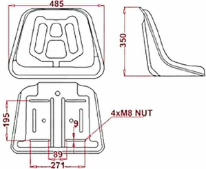 Pièces agricoles - Tracteur pièce adaptable - Siege Standard