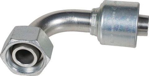 Pièces agricoles - Hydraulique - Racc. à sertir 90° DN25-M42x2