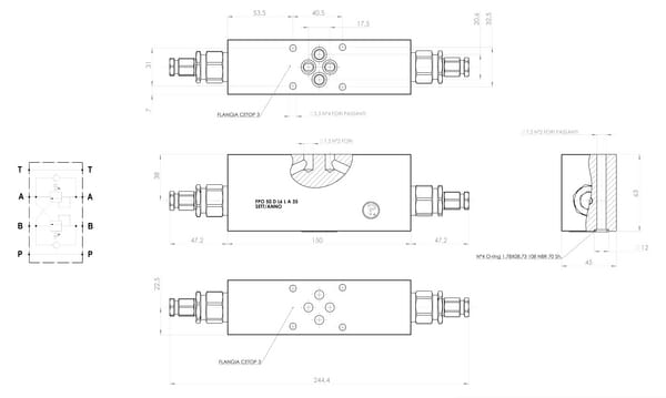 Pièces agricoles - Hydraulique - Valve de contrepoids Cetop 03