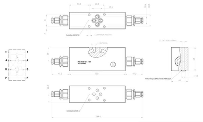 Pièces agricoles - Hydraulique - Valve de contrepoids Cetop 03