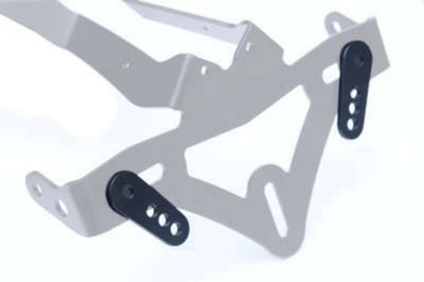 Pièces Quad & Motos - Equipement véhicule - Adaptateur de plaque d'immatriculation R&G RACING noir pour support de plaque