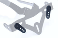 Adaptateur de plaque d'immatriculation R&G RACING noir pour support de plaque