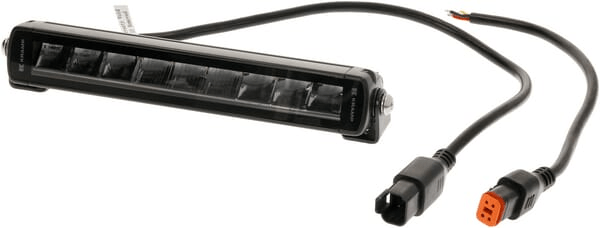Pièces agricoles - Eclairage - Barre lumineuse de travail LED, 45W, 3780lm, rectangulaire, 12/24V, blanc/orange, 246x40x54mm prise Deutsch, Combo, droite, 9LE