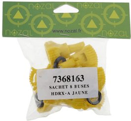 Pièces agricoles - Pièce Pulvérisateur - Jeu de buses à injection d'air (8 pièces) HDRX-A 120° 02 jaune
