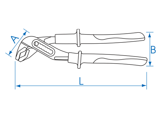 Outils - Outils divers - Pince multiprise 250mm isolée VDE EN60900