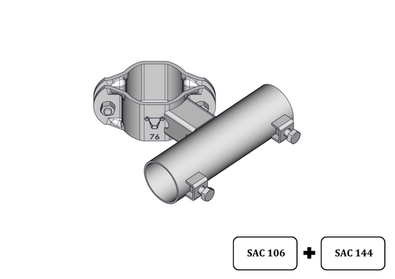 Materiels - Matériel d'élevage - autre - BRIDE TREFLE D.76MM SUPPORT TUBE 49MM COMPLETE