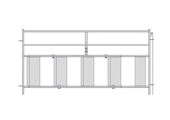 Materiels - Accessoires 100Kg-200Kg - PACK DE 6 CLAIES OVIN 7 LISSES H.1M L.2M PASSAGE D'AGNEAU