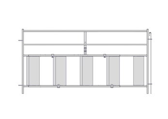 Materiels - Accessoires 100Kg-200Kg - PACK DE 6 CLAIES OVIN 7 LISSES H.1M L.2M PASSAGE D'AGNEAU