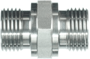 Pièces agricoles - Hydraulique - Raccord droit M 1/2"x3/8" BSP SS
