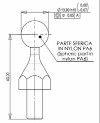 Pièces agricoles - Hydraulique - Rotule de direction fixe, joystick IMCL