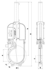 Pièces agricoles - Hydraulique - Vanne à guillotine 8" GLADIO hydraulique