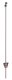 Poteau ovale en acier 107 cm avec isolateur supérieur 10 pcs