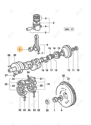 Pièces agricoles - Pieces moteur - DEMI-COUSSINET DE BIELLE Deutz-Fahr origine