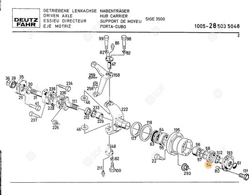 Pièces agricoles - Roulements - ROULEMENT Deutz-Fahr origine