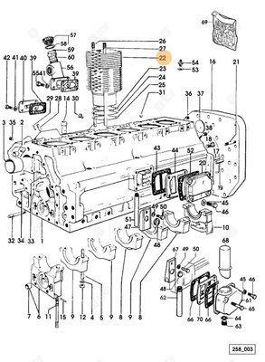 Pièces agricoles - Pieces moteur - CYLINDRE Deutz-Fahr origine