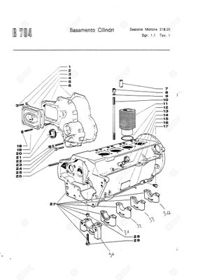 Pièces agricoles - Pieces moteur - CYLINDRE Deutz-Fahr origine