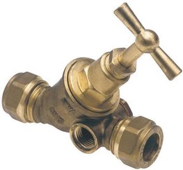 Pièces agricoles - Hydraulique - Robinet d'arrêt 15x15mm compression