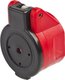Couvercle de prise ISO12.5 avec fente - rouge et noir, SZ106RT003C1