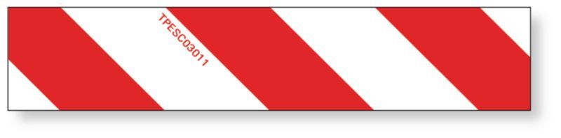 Automobile - Consommables et accessoires auto. - Jeu 2 bandes de balisage adhésives rouges et blanches (droite et gauche) classe 1 : visibilité 100m longueur 9m largeur 14cm Hom
