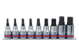 Rail de douilles tournevis 1/2" 6 pans en pouces - 9 pièces