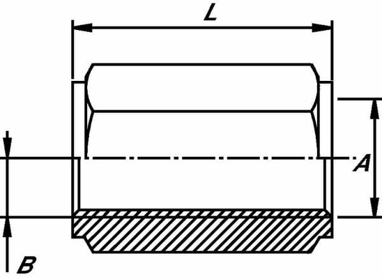 Pièces agricoles - Hydraulique - Douille hexagonale 1 1/2 BSP