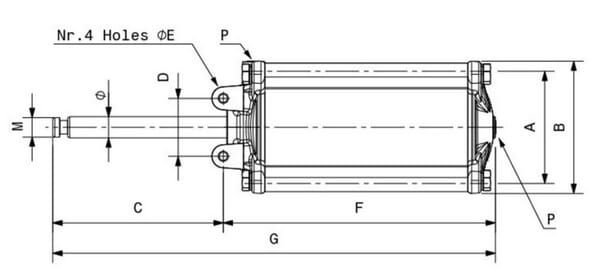 Pièces agricoles - Hydraulique - Vérin pneumatique 6" avec capteurs à double effet