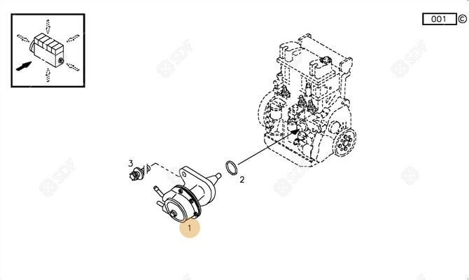 Pièces agricoles - Pieces moteur - POMPE D'ALIMENTATION Deutz-Fahr origine