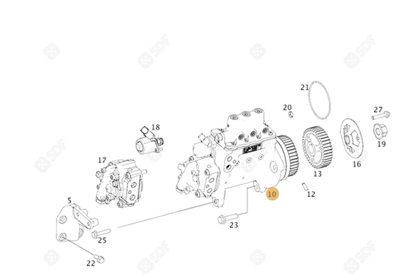 Pièces agricoles - Pieces moteur - pompe Deutz-Fahr origine